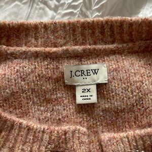 J.Crew women’s 2x cardigan pink with gold sparkles, pretty buttons